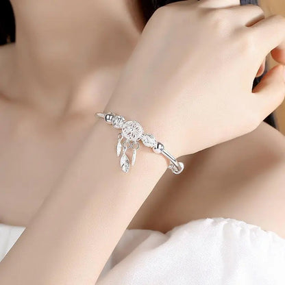 Adjustable 925 silver dreamcatcher bracelet