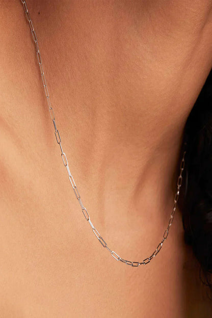 Love Letter Initial Necklace | White Gold