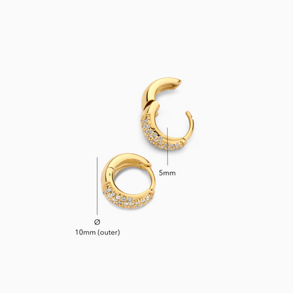 Mini Jules Circle Earrings | Gold