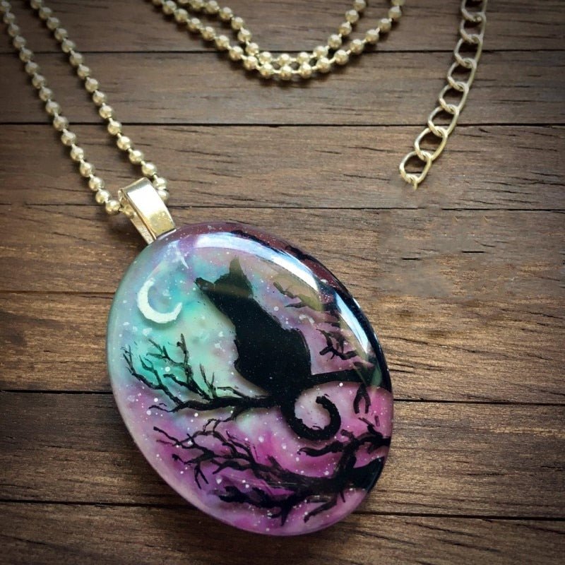 Magnificent 'Starry Night' Cat Necklace