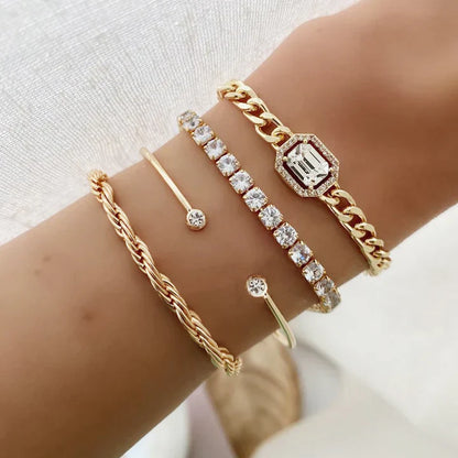 Bubble Initial Letter Necklace Set | White Gold